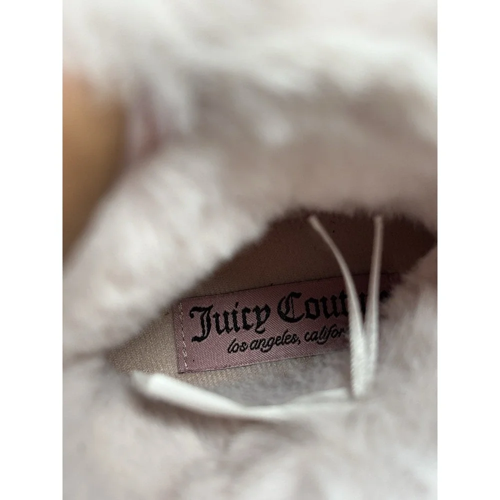 Juicy Couture Kids King Faux Fur Boots Pink Bow Winter Boots‎ Size 1